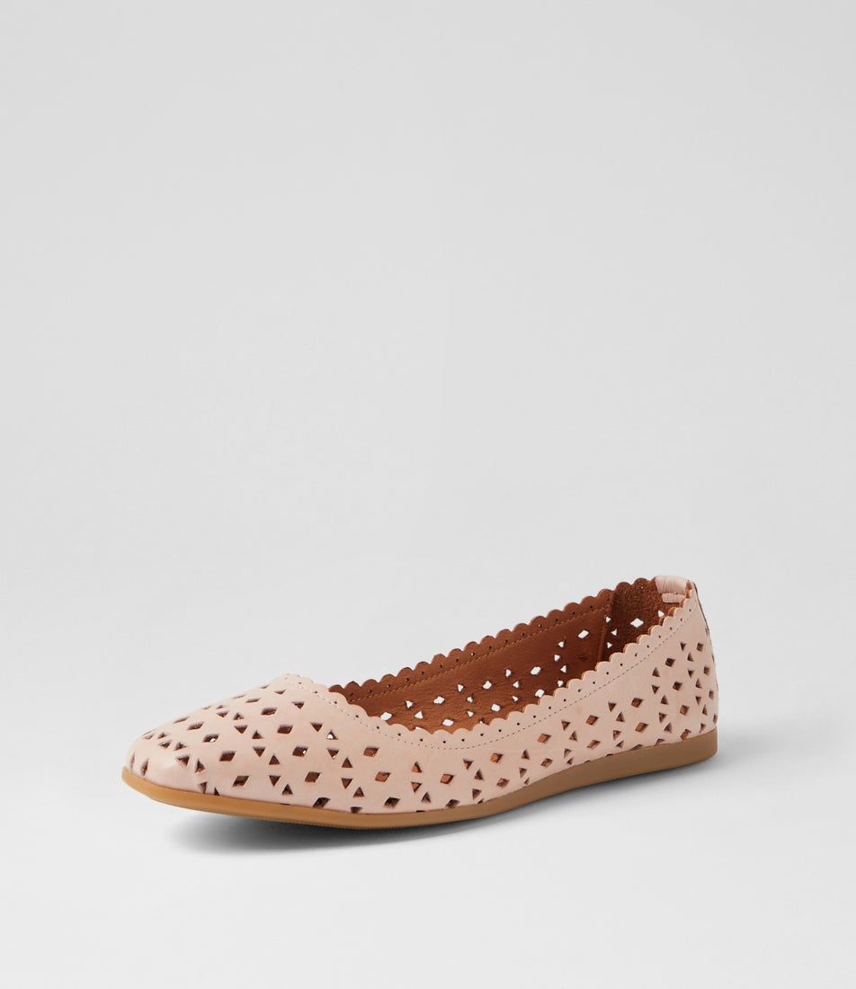 Fahey Blush Leather Flat Shoes