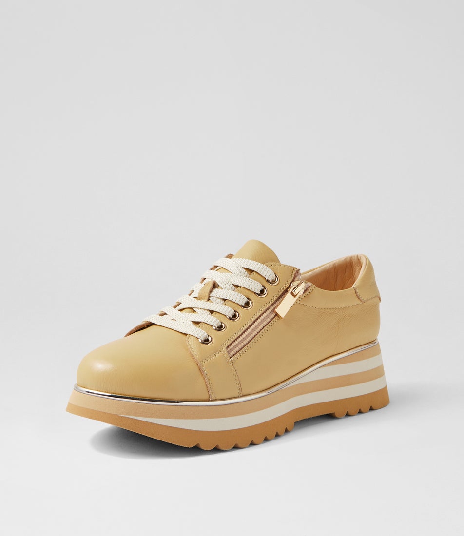 Eammes Butter Leather Lace Up Flats