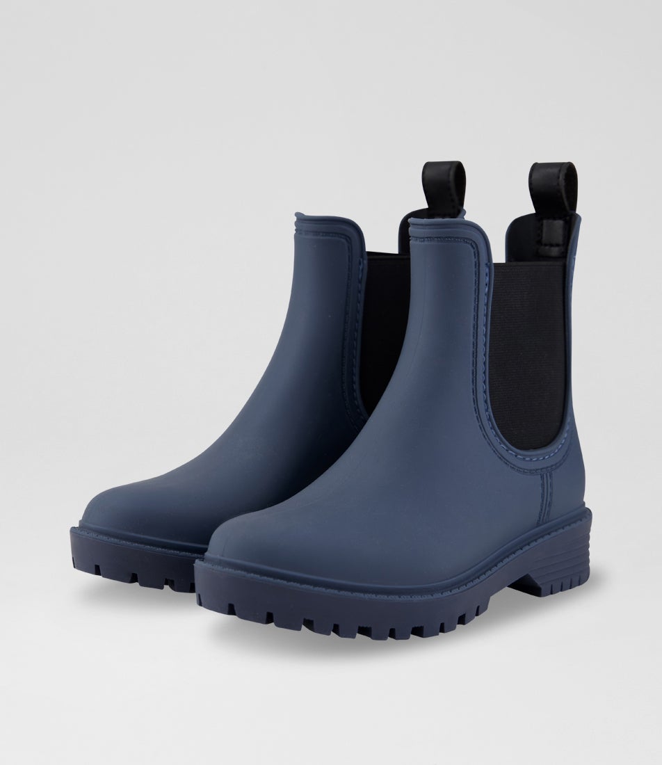 Charlie Junior Midnight Navy Black Chelsea Boots