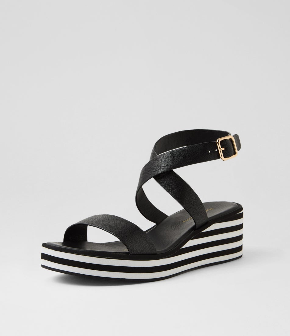Farleys Black Leather Sandals