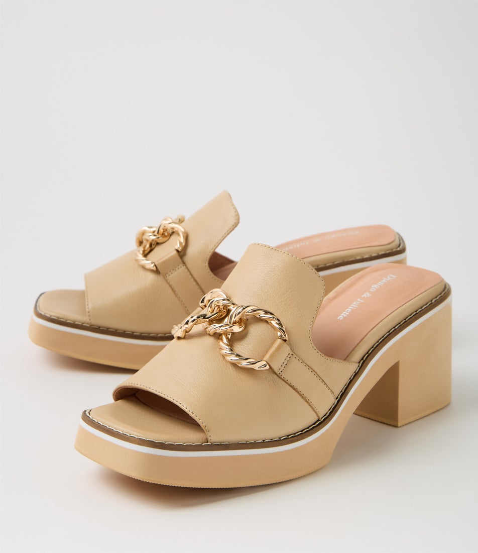 Jamms Camel Leather Mules