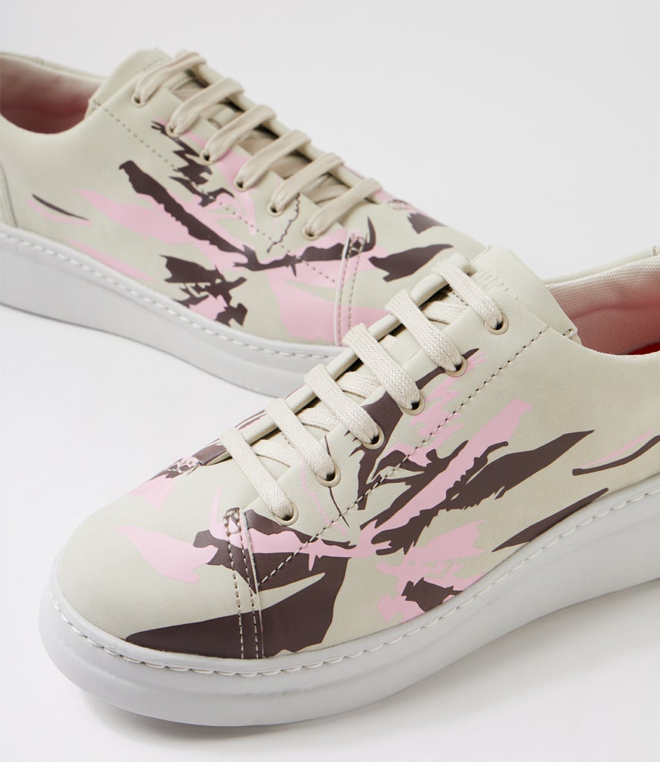 Runner Up White Multi Leather Sneakers