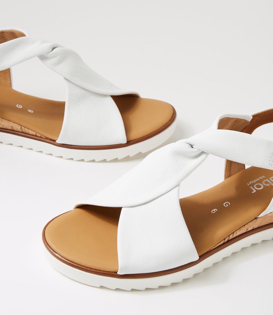 Bianka Weiss Leather Sandals