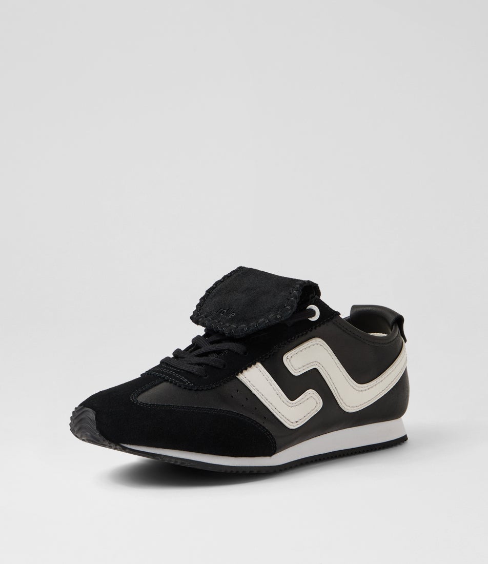 Shift Black White Suede Leather Lace Up Flats Shift Black White Suede Leather Lace Up Flats