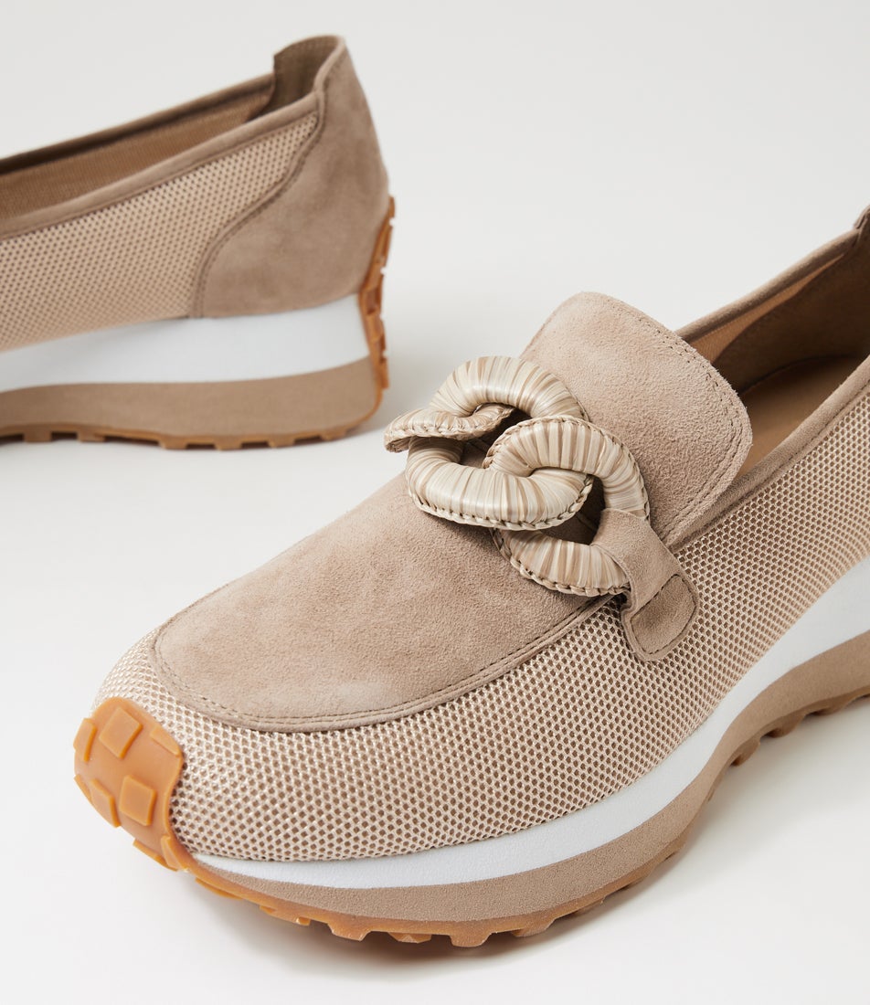 Sloanie Taupe Suede Mesh Sneakers