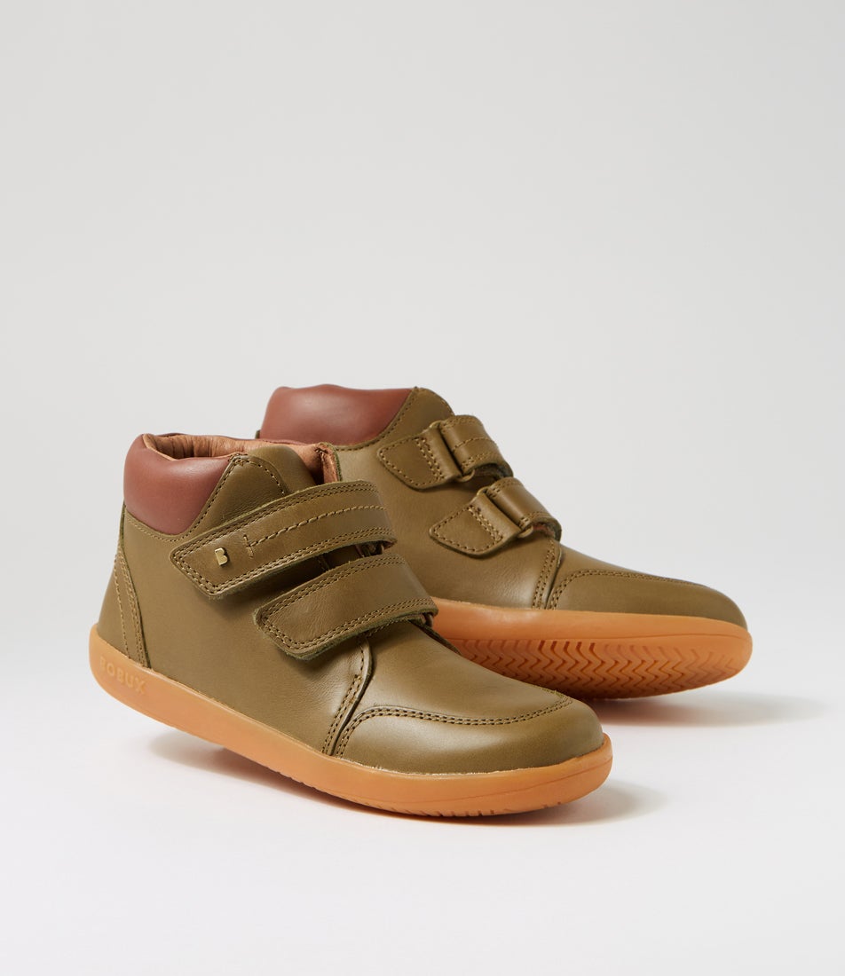 Kp Timber Junior Olive Leather Ankle Boots