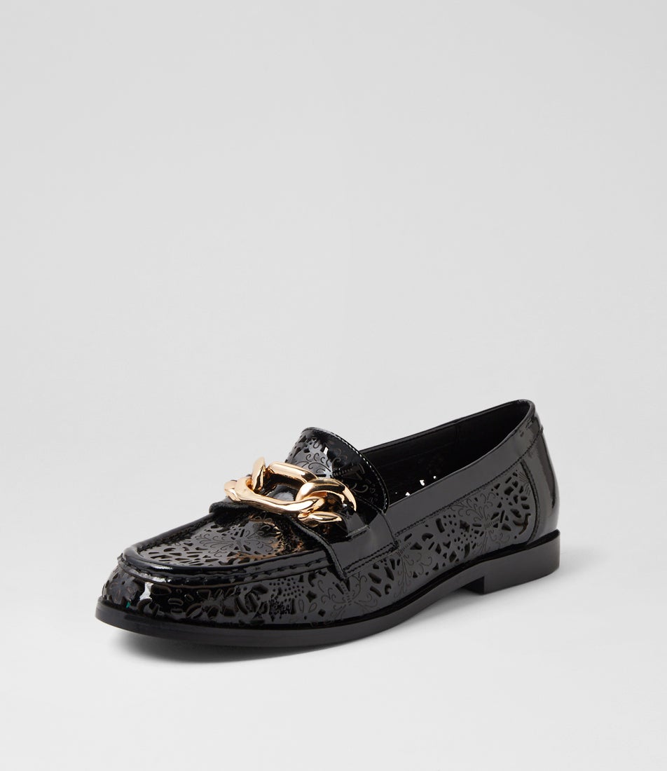 Quexx Black Patent Leather Loafers