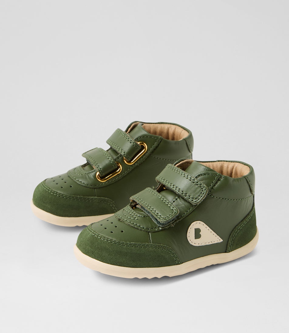 Su Champ High Infant Bronze Green Leather Ankle Boots