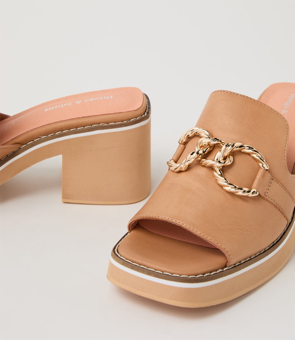 Jamms Tan Leather Sandals