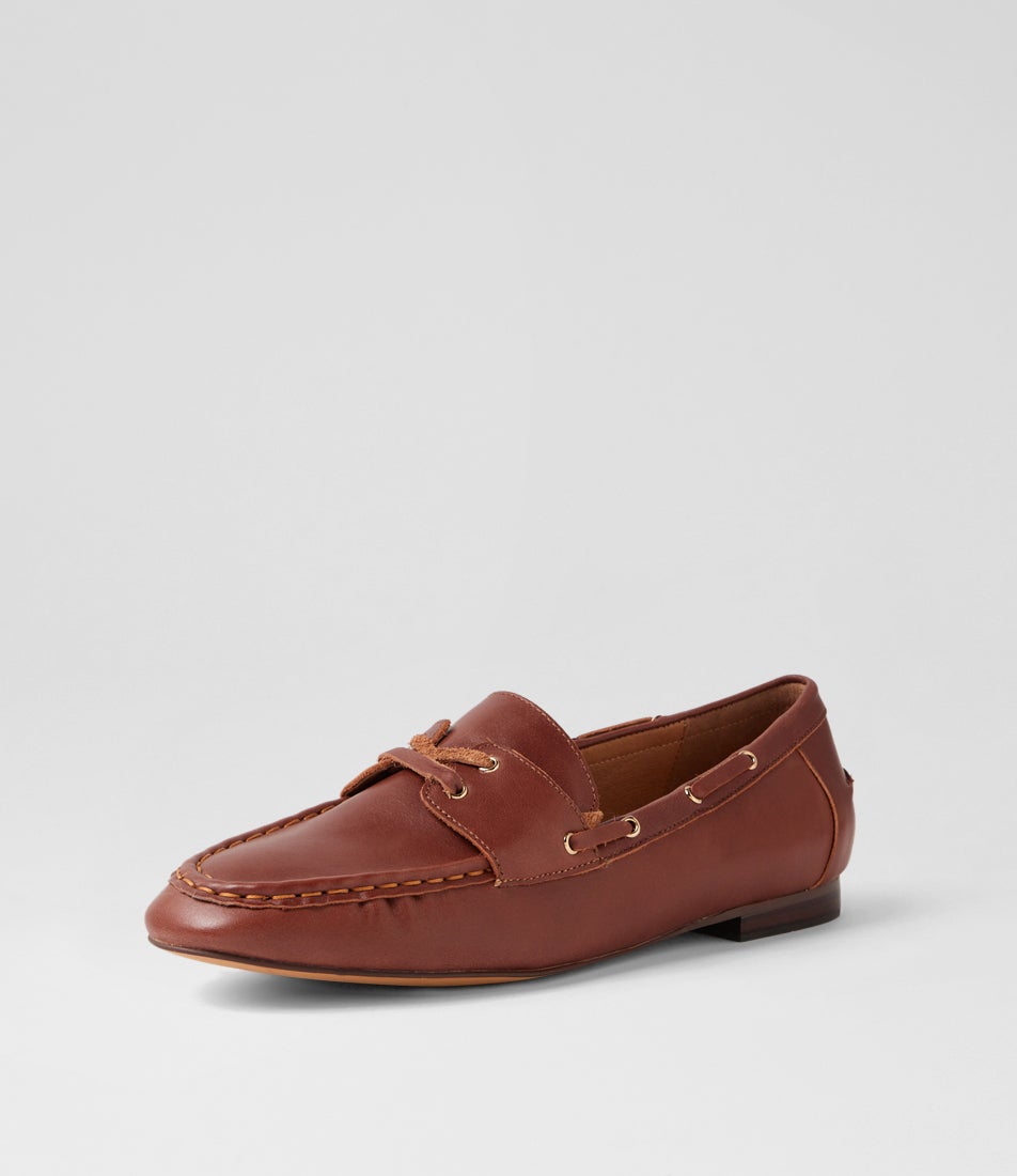 Ghesica Walnut Leather Loafers
