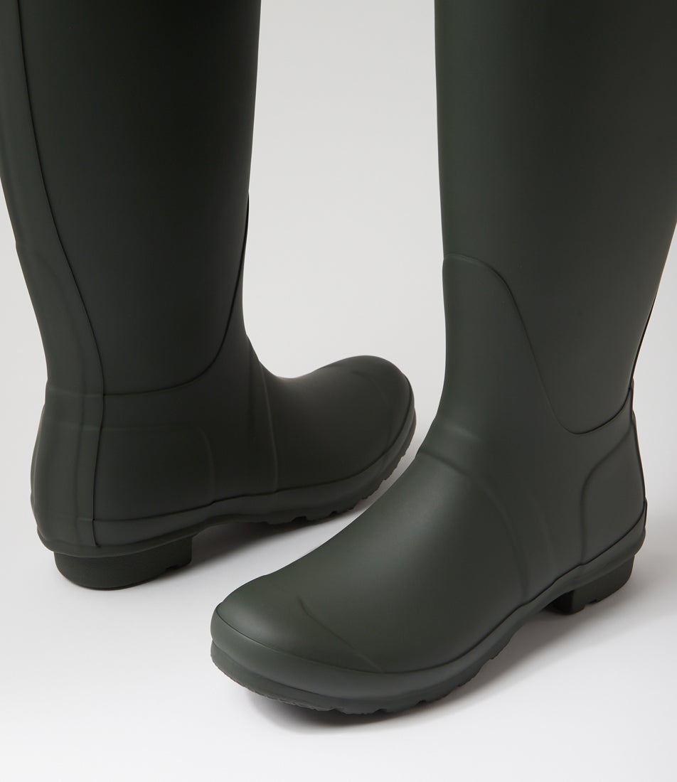 Original Tall Dark Olive Rubber Knee High Boots Original Tall Dark Olive Rubber Knee High Boots