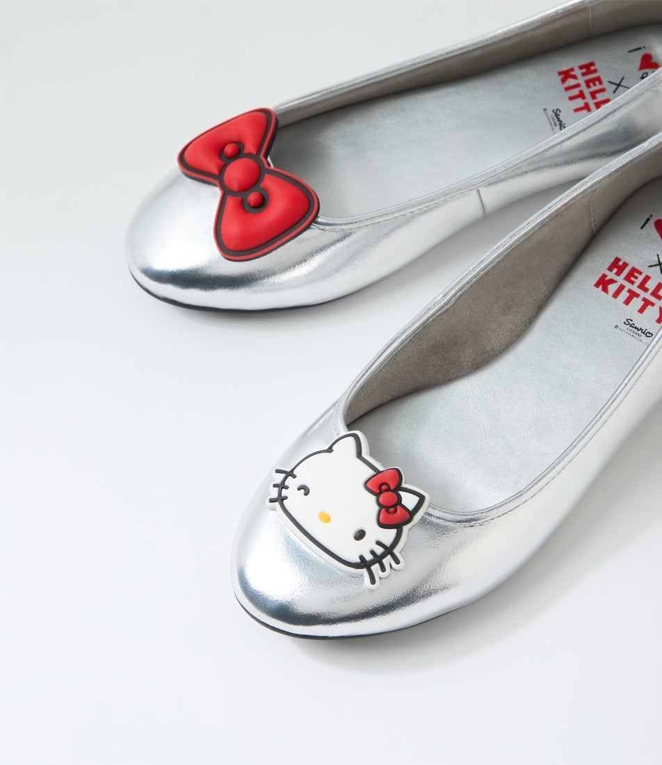 Hello Kitty Darling Silver Flat Shoes