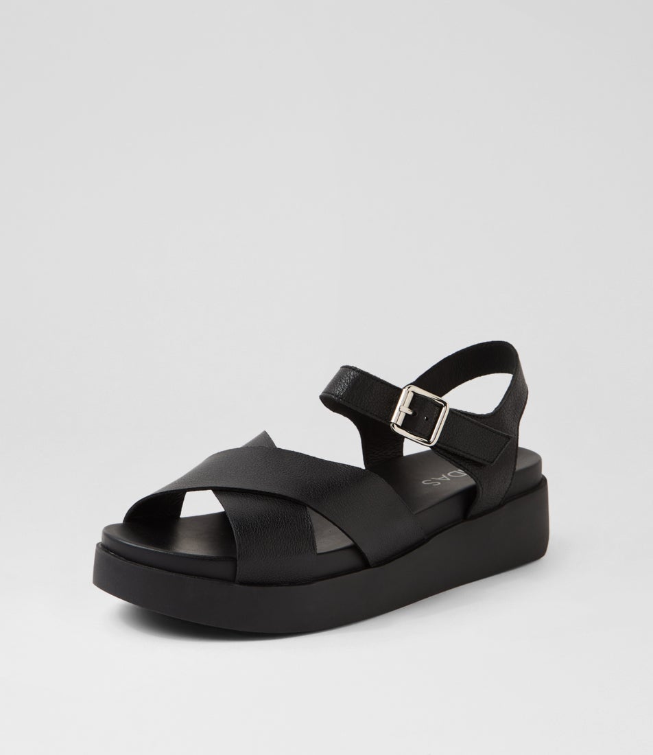 Sigma Black Leather Sandals
