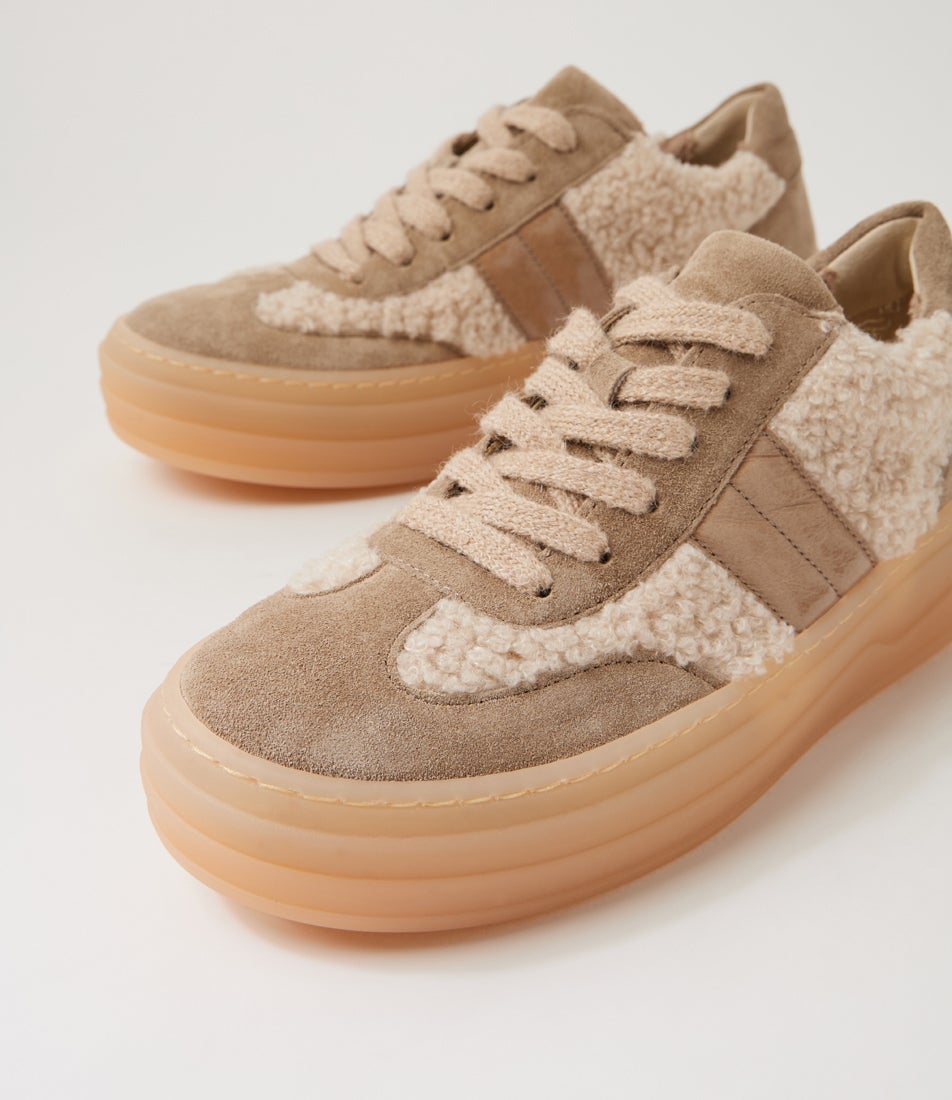 Kalista Beige Suede Multi Sneakers