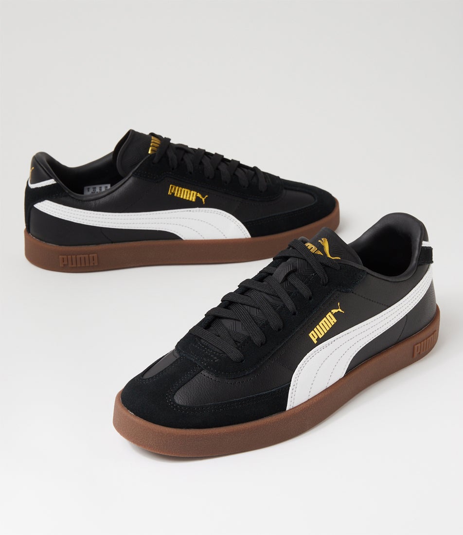 Club 2 Era M Black White Gold Leather Sneakers