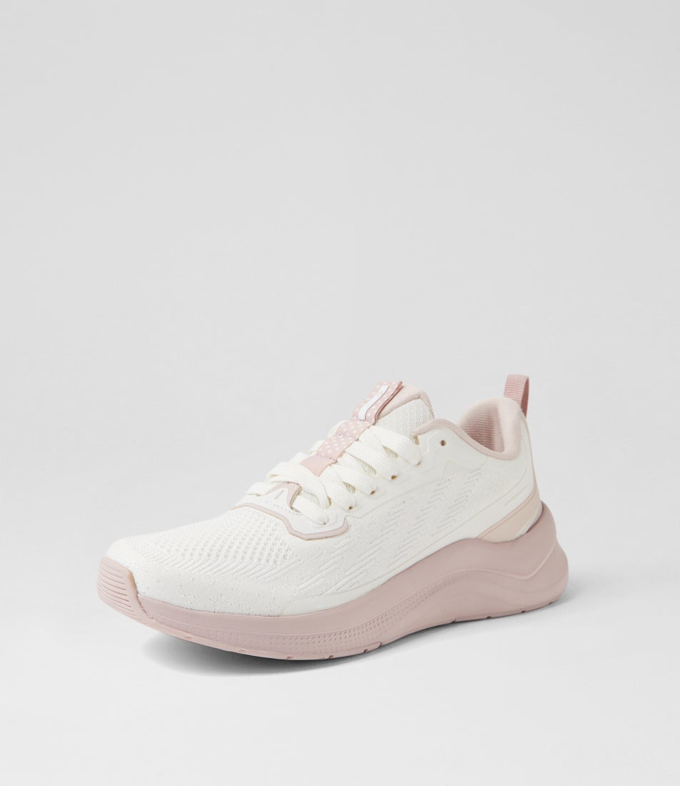 Movement White Light Pink Fabric Sneakers