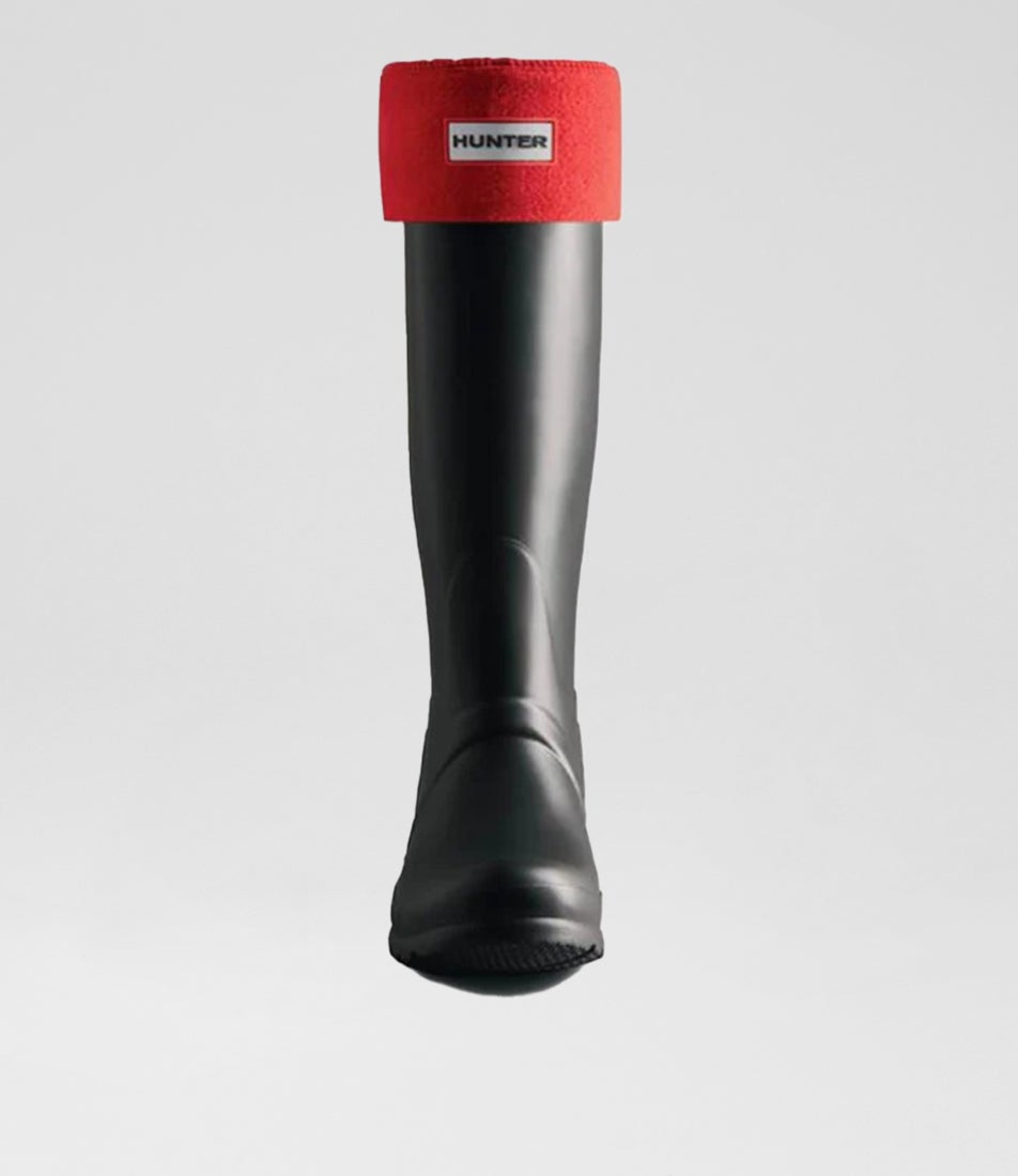 Fleece Tall Sock Military Red Fabric