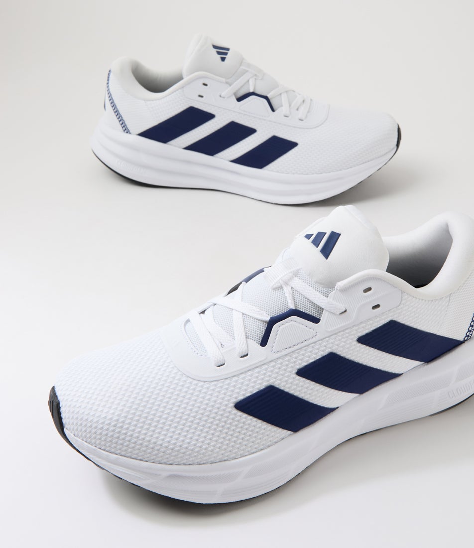 Galaxy 7 M White Dark Blue Black Fabric Sneakers