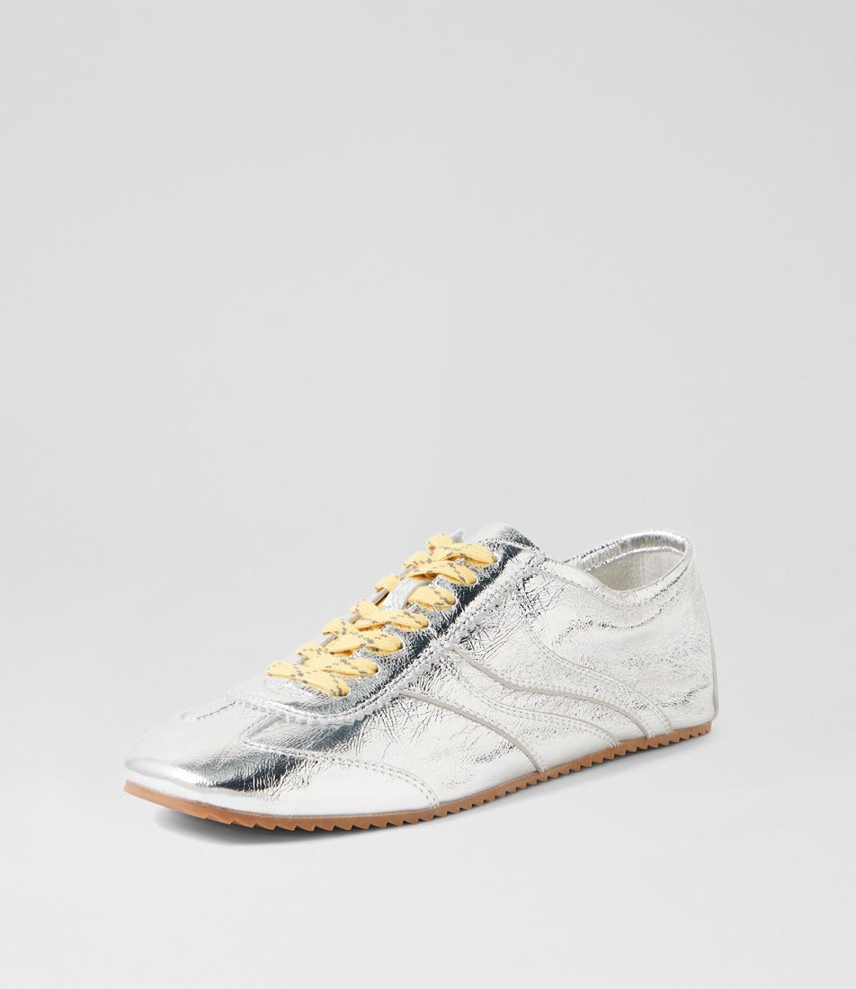 Leilana Silver Leather Sneakers Leilana Silver Leather Sneakers