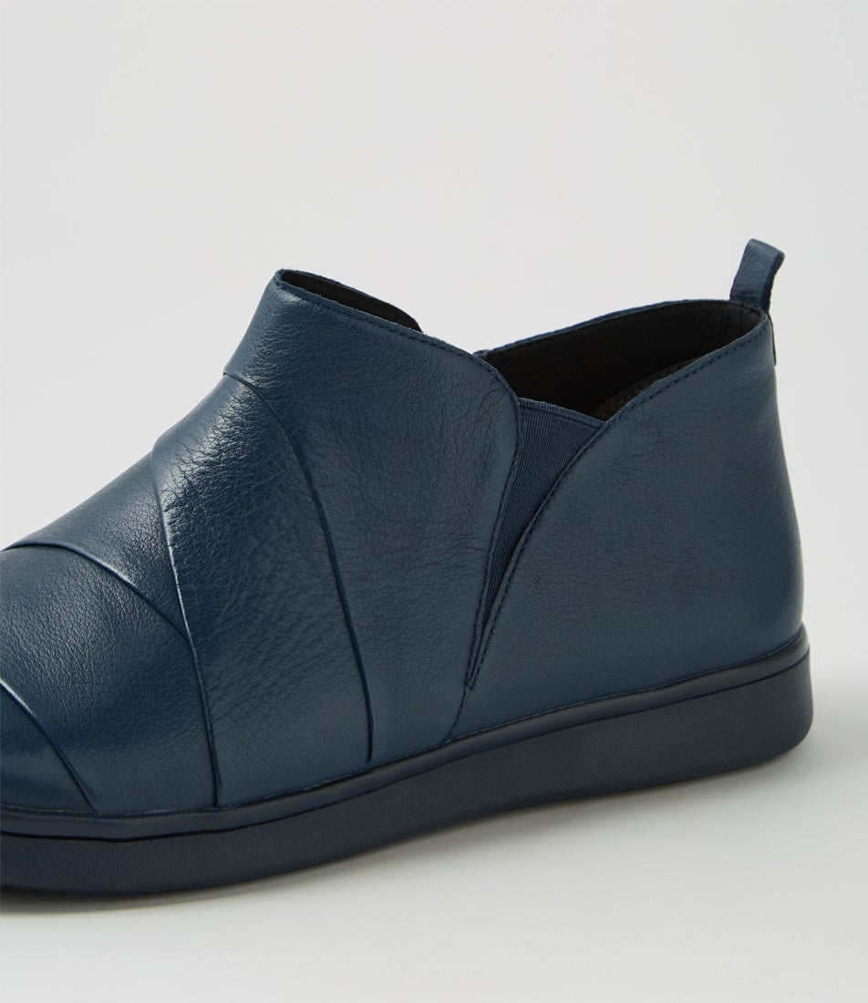 Damla Xf Navy Leather Ankle Boots