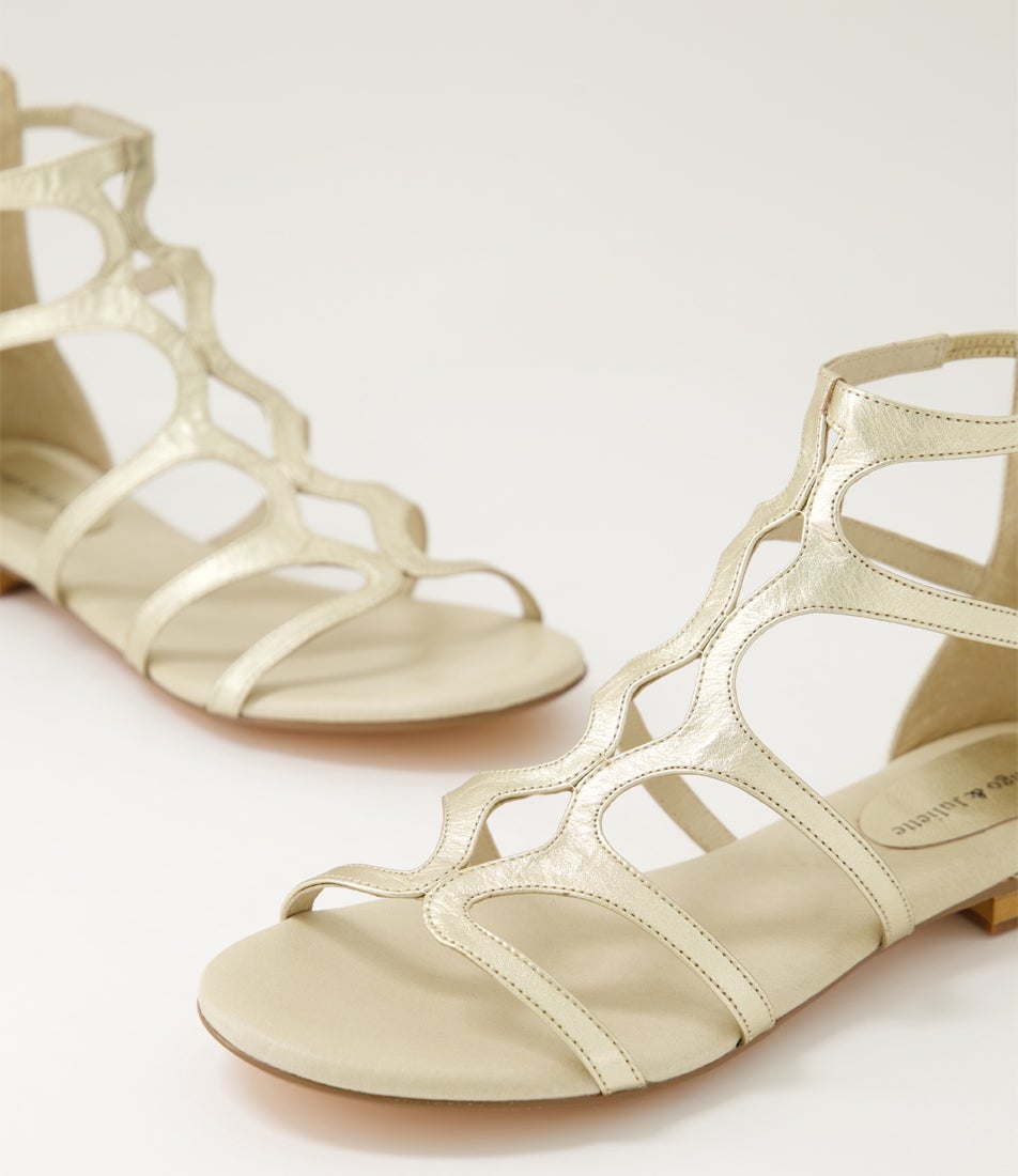 Panya Pale Gold Leather Sandals