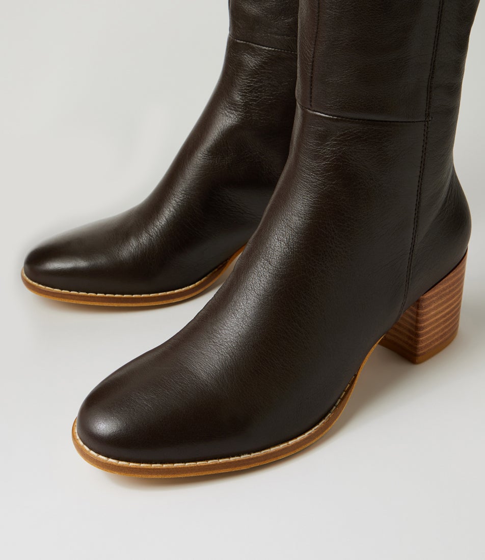 Maurisa Choc Leather Knee High Boots