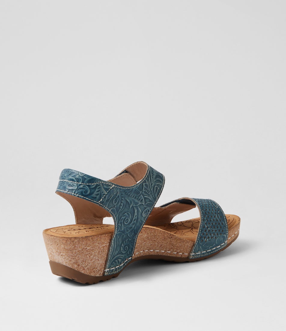 Jade Navy Leather Sandals Jade Navy Leather Sandals