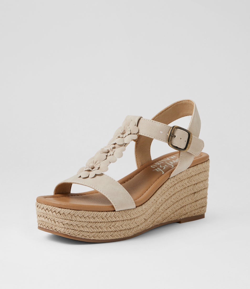 Annika2 Oat Microsuede Sandals