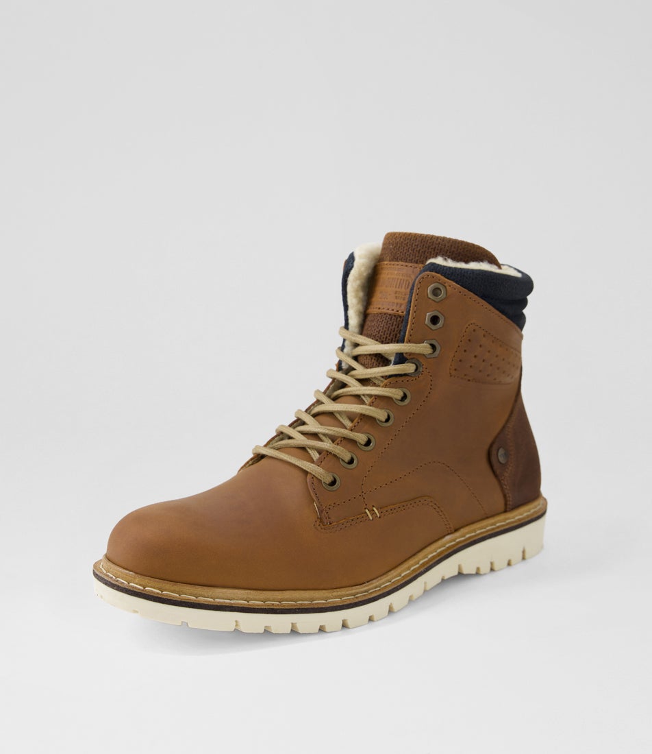 Wilder Tan Leather Lace Up Boots