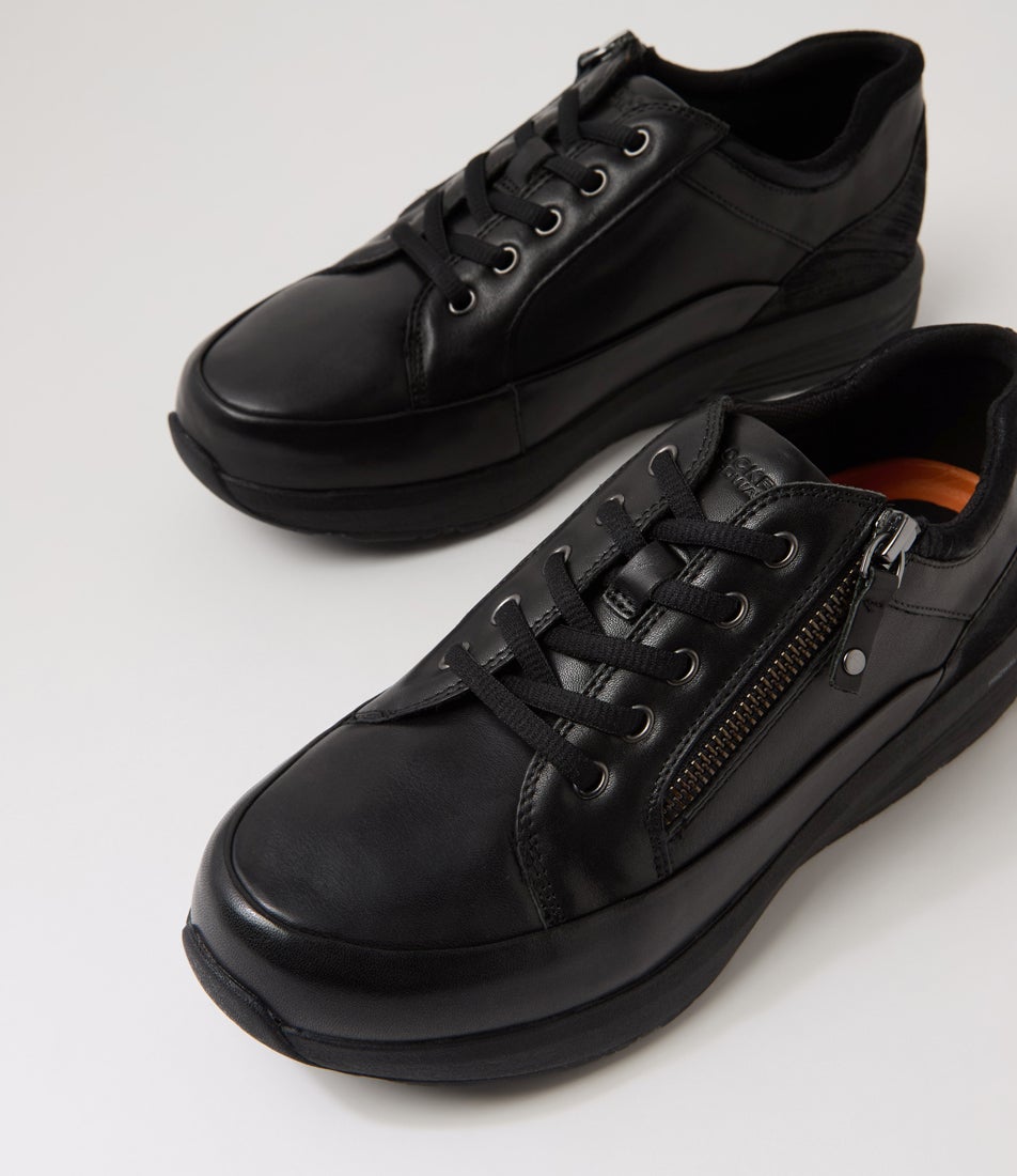 Prostep Black Leather Sneakers