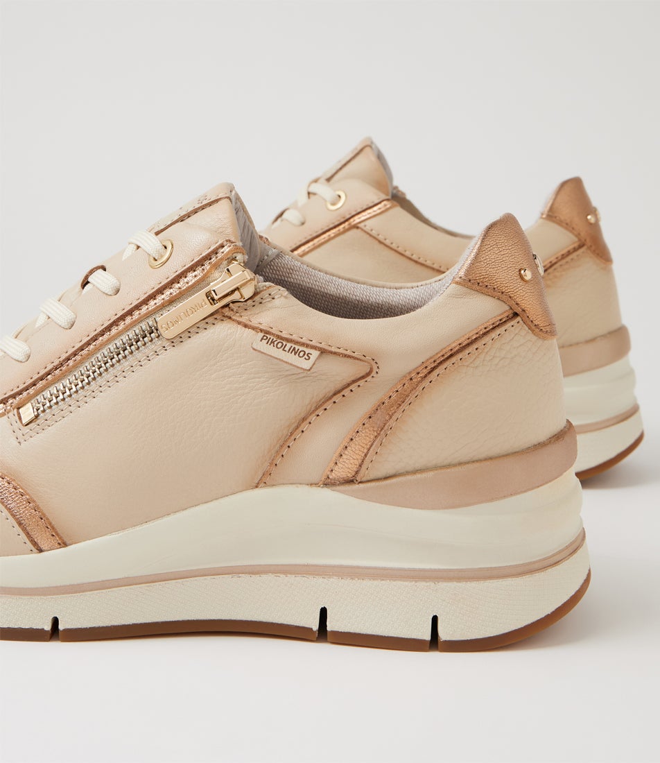 Girona 02 Marfil Leather Sneakers