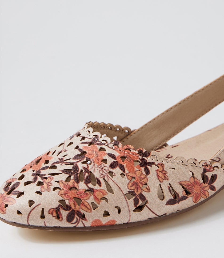 Alkoxy Taupe Vintage Flat Shoes