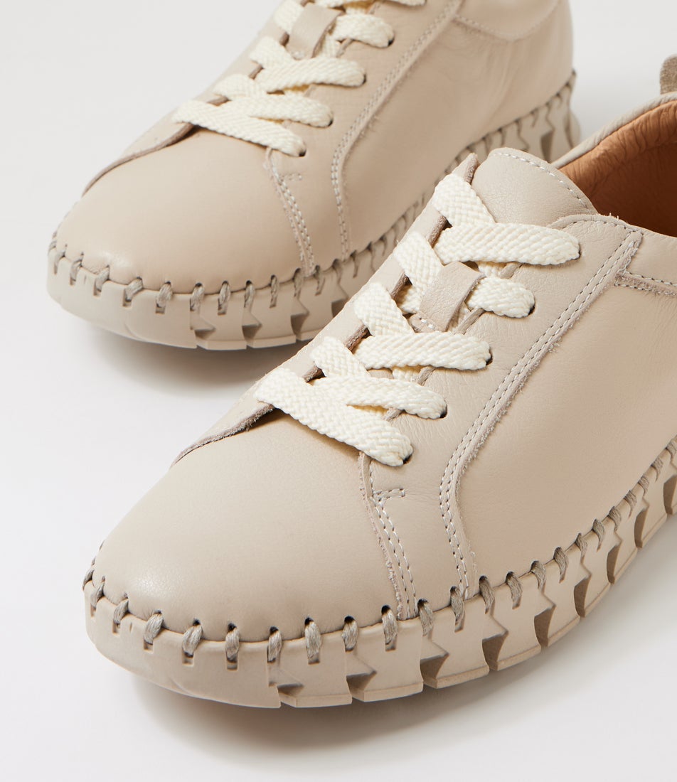 Bazie Almond Leather Sneakers