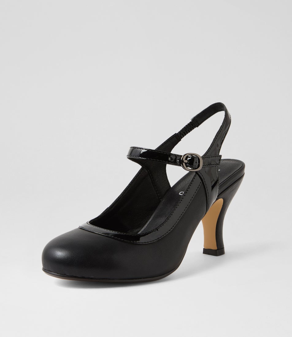 Mintina Black Patent Pu Heels