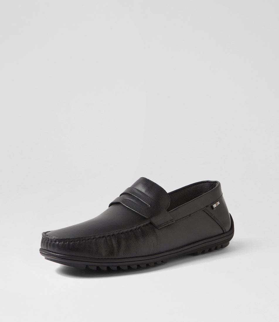 Braxton Black Leather Loafers