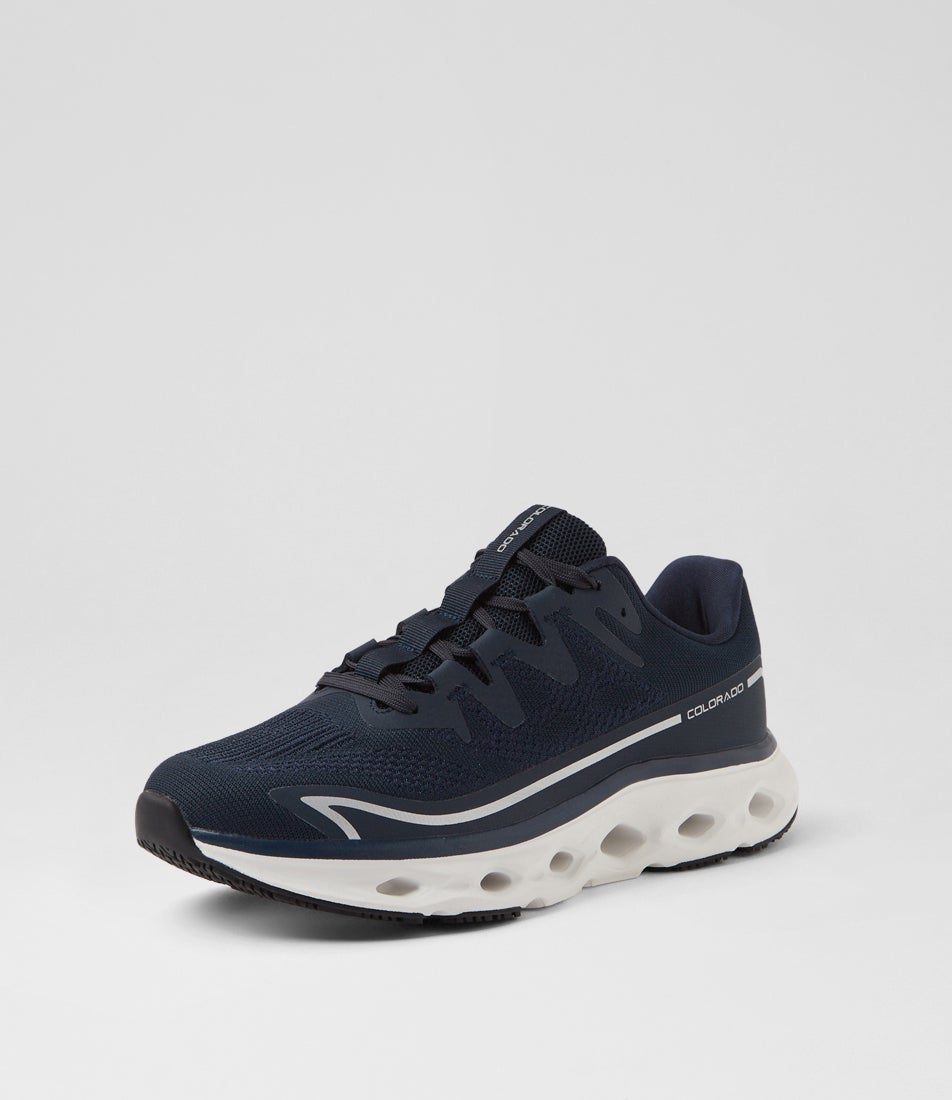 Flow Navy Mesh Sneakers