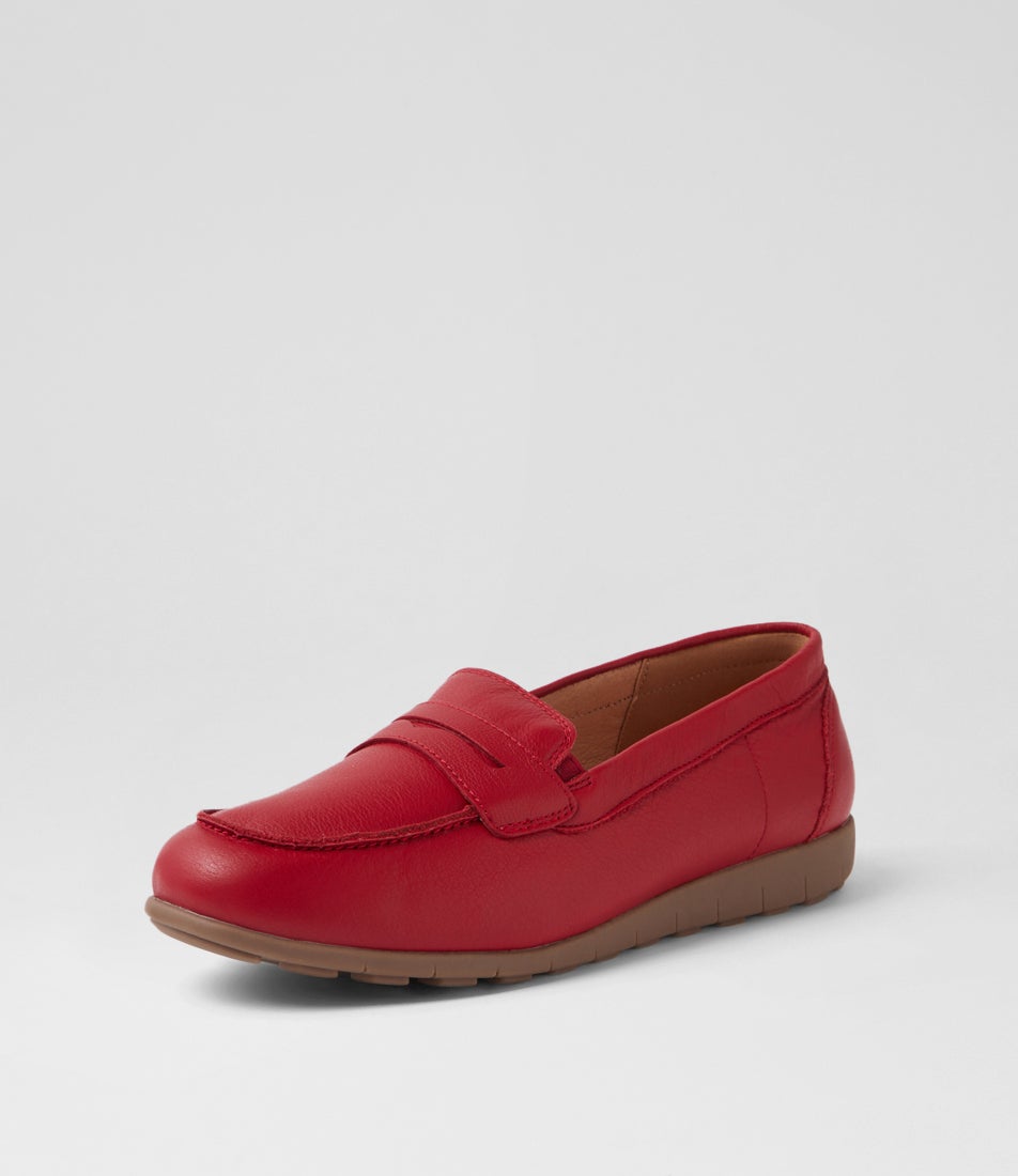 Birdi Dark Red Wide Fit Leather Loafers Birdi Dark Red Wide Fit Leather Loafers