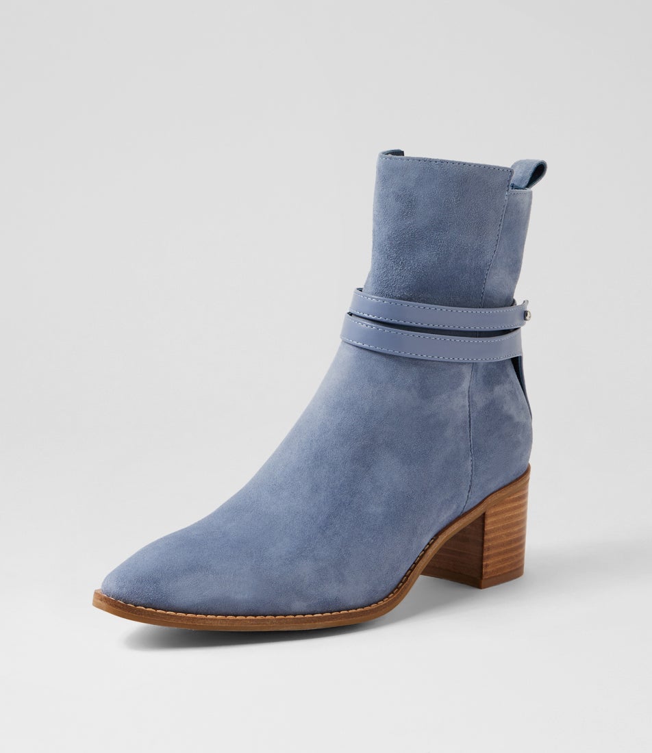 Finniss Bluey Suede Leather Ankle Boots Finniss Bluey Suede Leather Ankle Boots