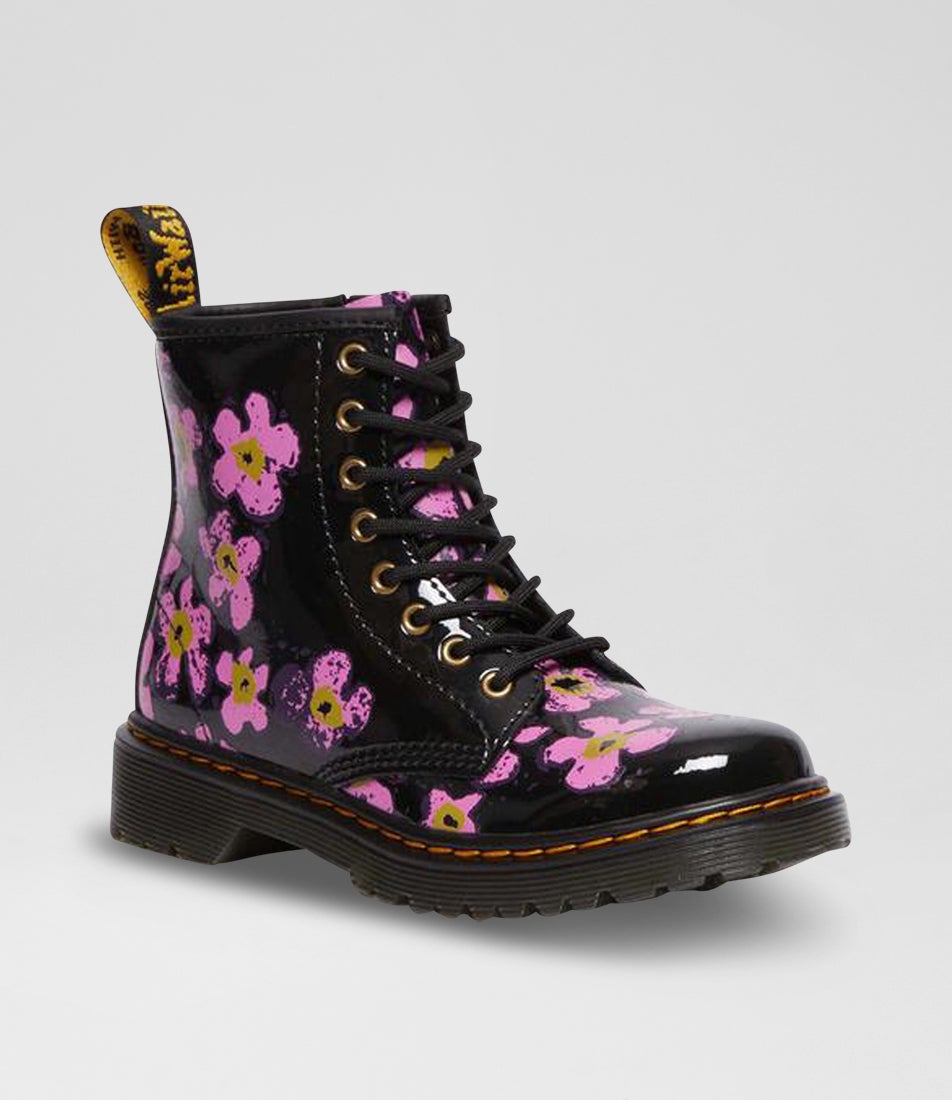 1460 Junior Pansy Fayre Patent Leather Calf Boots