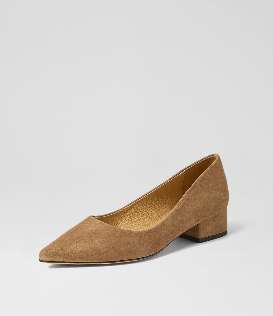 Thego Coffee Suede Heels