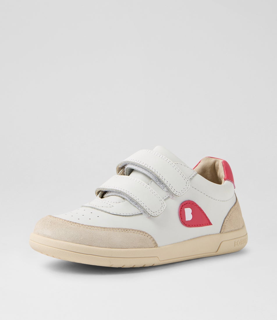 Kp Champ 2 Junior Chalk Red Raspberry Leather Sneakers