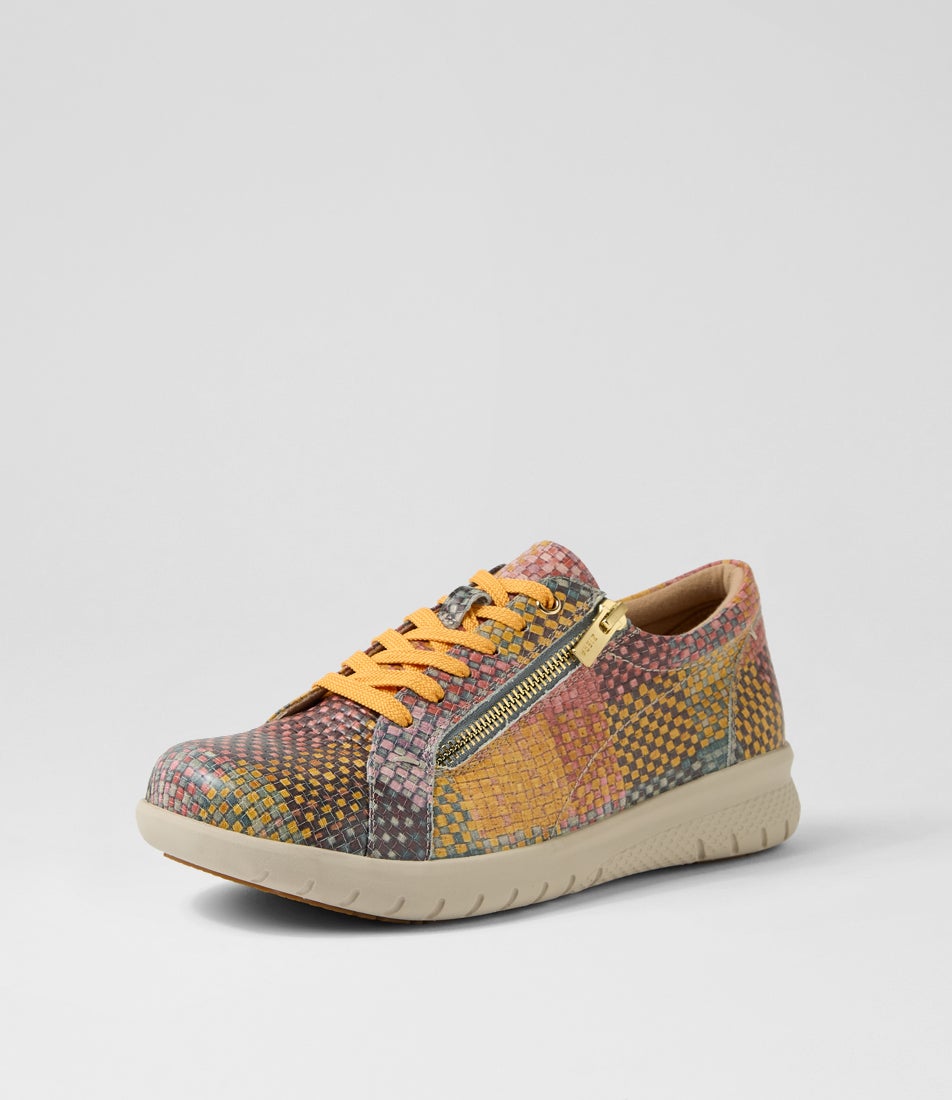Solar Xf Autumn Check Multi Leather Sneakers