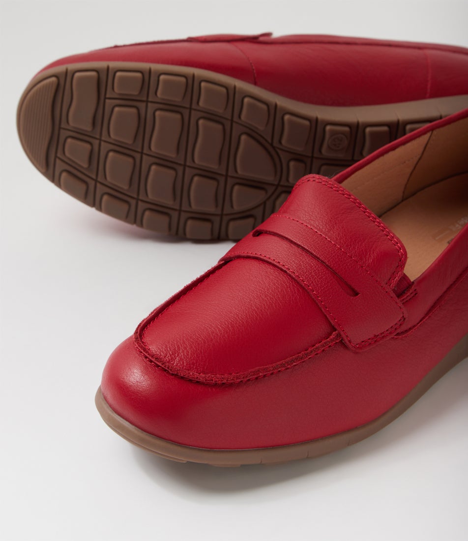 Birdi Dark Red Wide Fit Leather Loafers Birdi Dark Red Wide Fit Leather Loafers