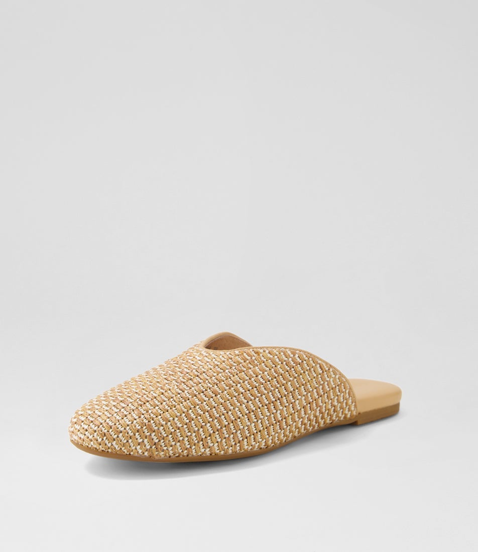 Shana Natural Multi Raffia Mules