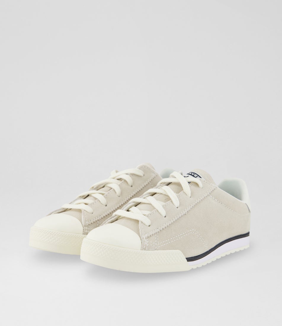 Chuck Lo Pro Junior Egret Black Suede Sneakers