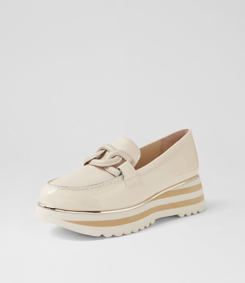 Eaila Milk Patent Leather Loafers