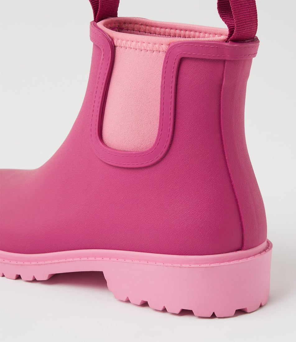 Splashy Plum Blossom Gumboot Ankle Boots