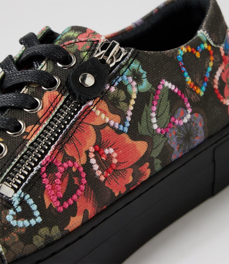 Ferences Black Multi Sneakers