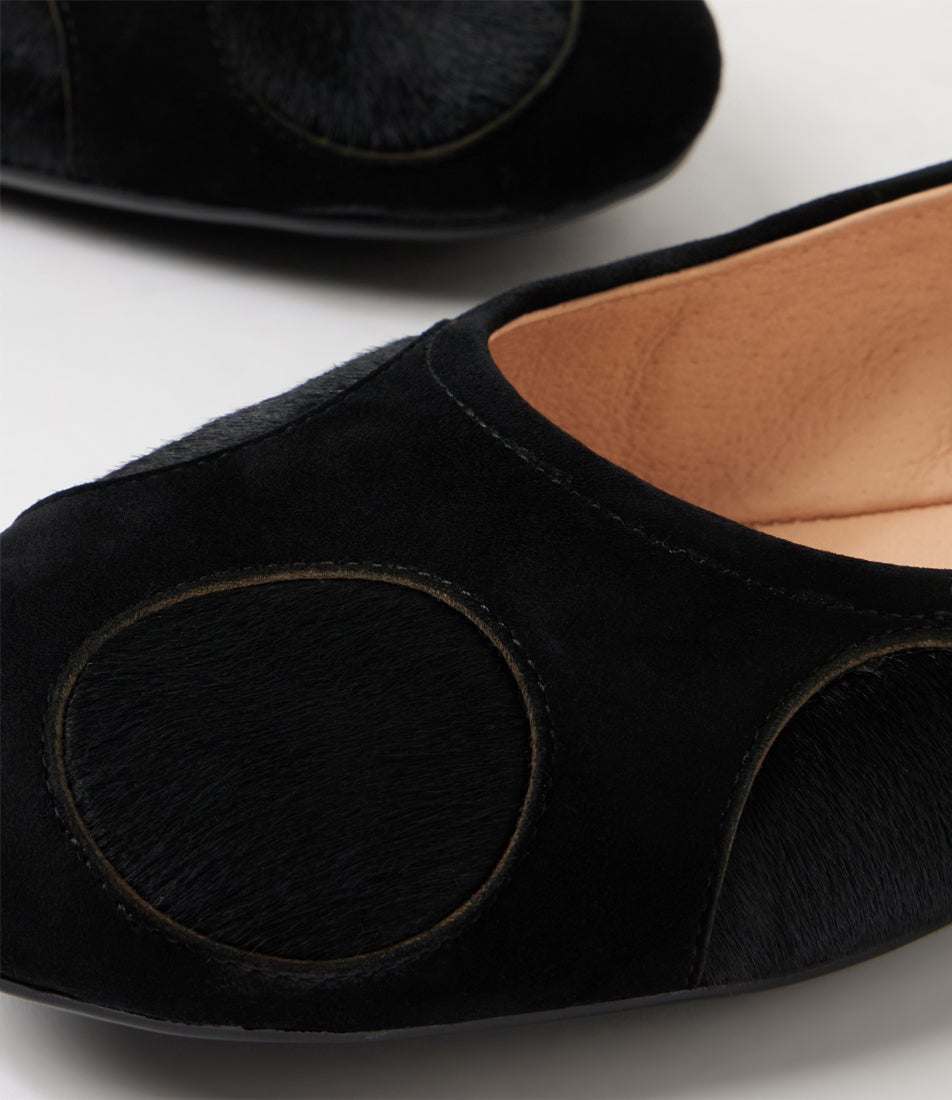 Balter Black Suede Pony Ballet Flats Balter Black Suede Pony Ballet Flats