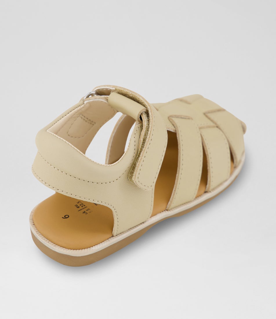 Andie Toddler Smoke Grey Leather Sandals